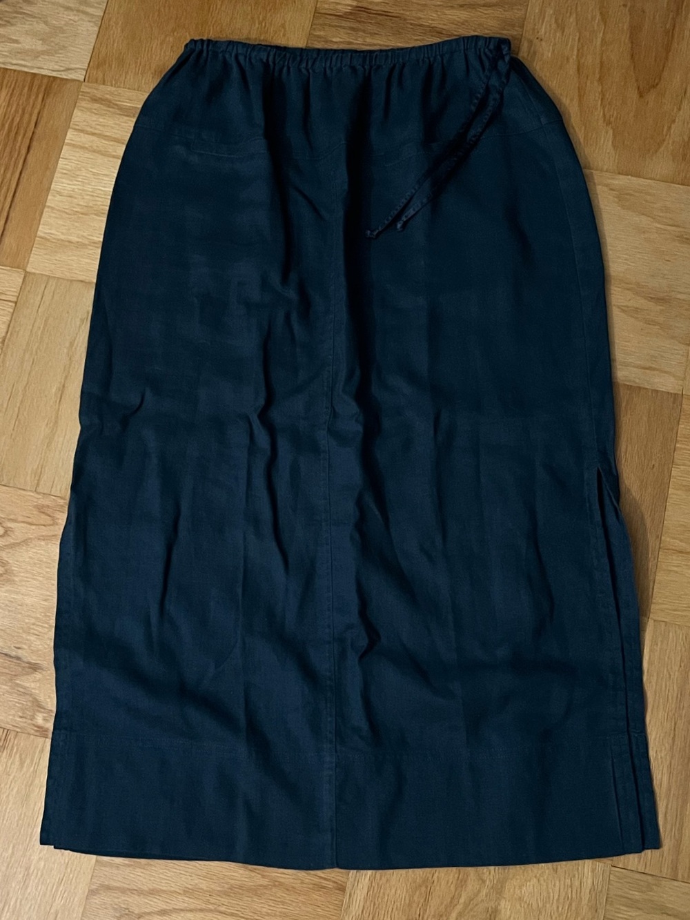 J. Jill Blue Linen Skirt with Pockets